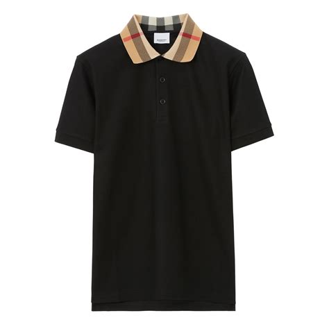 cheap mens burberry polos|black burberry polo shirt.